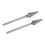 2 Stück Wolfram-Kegel-Nagelbohrer 151/154 Silber 12