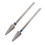 2 Stück Wolfram-Kegel-Nagelbohrer 151/154 Silber 5