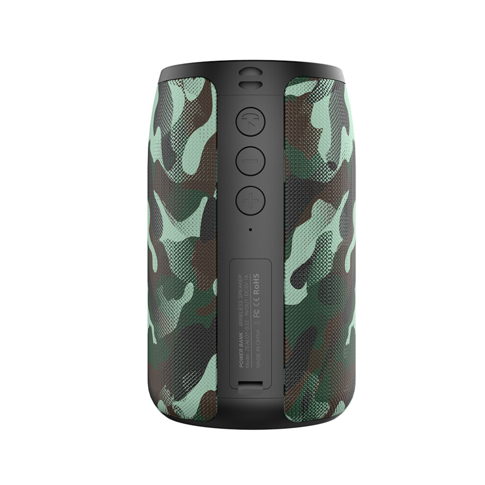 Waterproof Wireless Portable Speaker 1800mAh 74mm Blue, Green Camouflage-image-OPC-PJ9TQF5-NEW