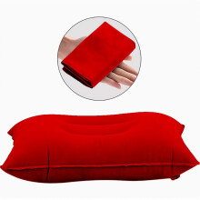 (Red) Comfortable Inflatable Pillow, Suitable for Office, Car, Camping, Hiking and Napping - Supports Neck and Waist, Multifunctional Pillow