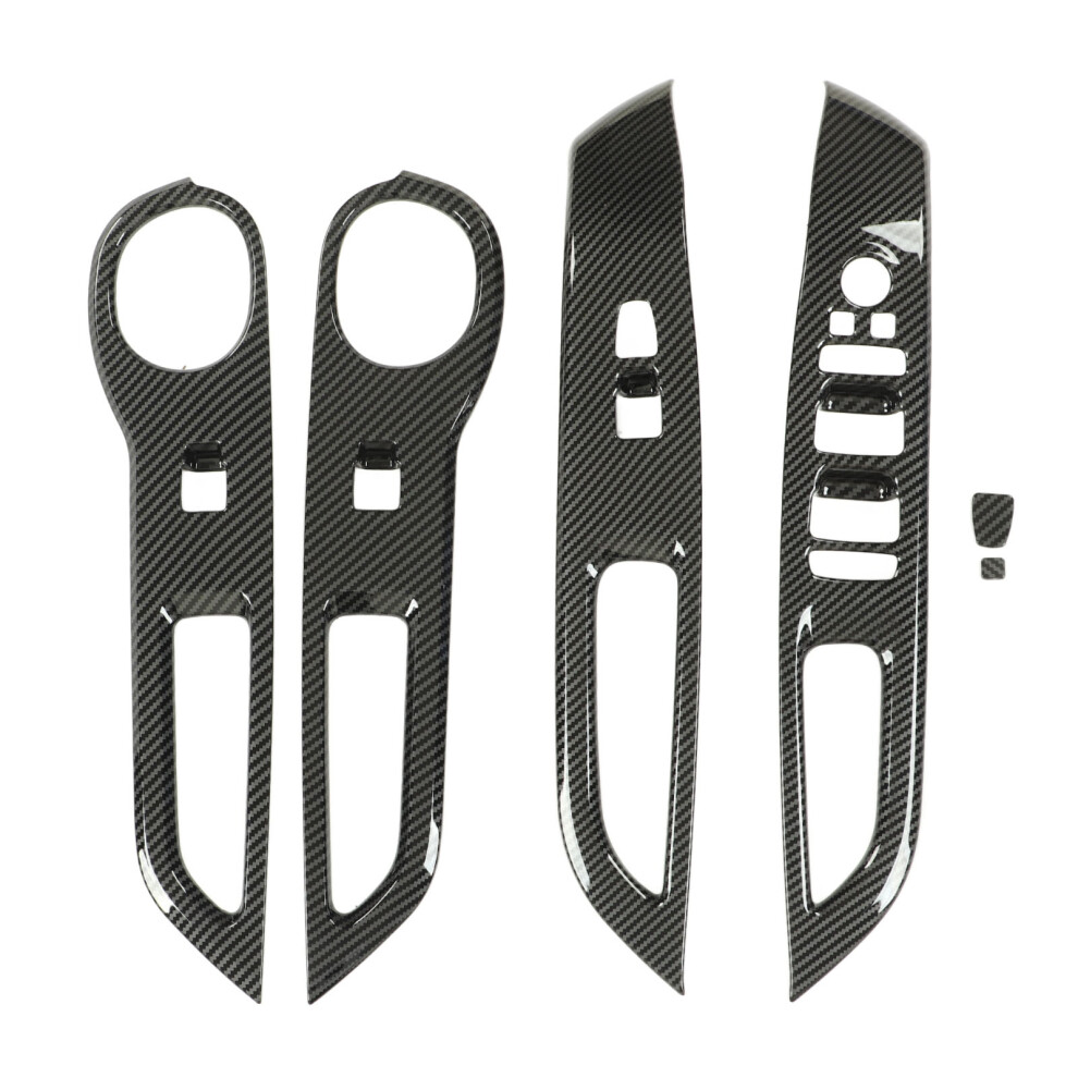 Window Lift Panel Cover Trim Carbon Fiber Style 9121376045684