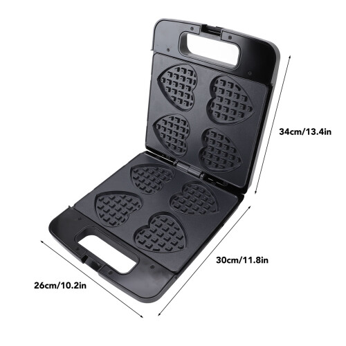 Multifunctional Heart-Shaped Waffle Maker 30x26x34cm 110V 1