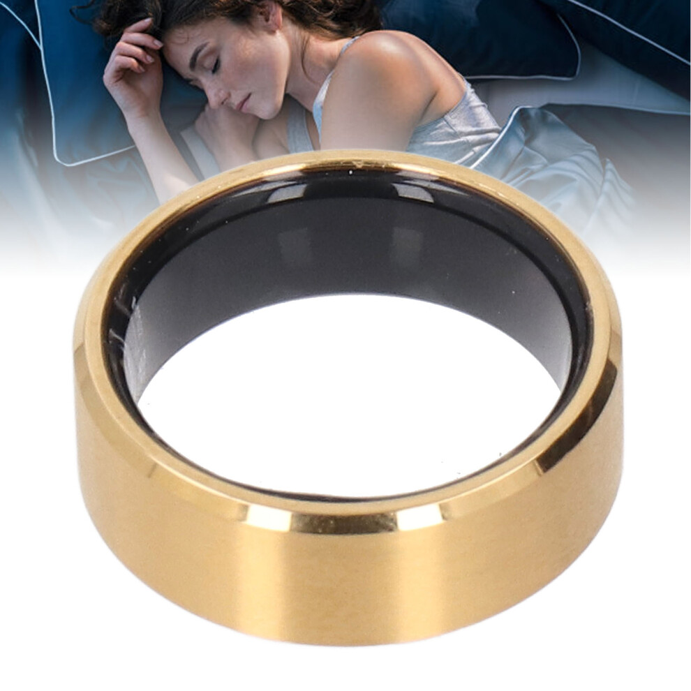 Smart Ring Health Tracker Waterproof BLE 5.1 Rechargeable 18mAh Gold-image-OPC-PJ9TSPP-NEW