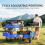 Outsunny Outsunny Outdoor Push Pull Wagon Stroller Cart w/ Canopy Top Blue 7