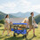 Outsunny Outsunny Outdoor Push Pull Wagon Stroller Cart w/ Canopy Top Blue 1