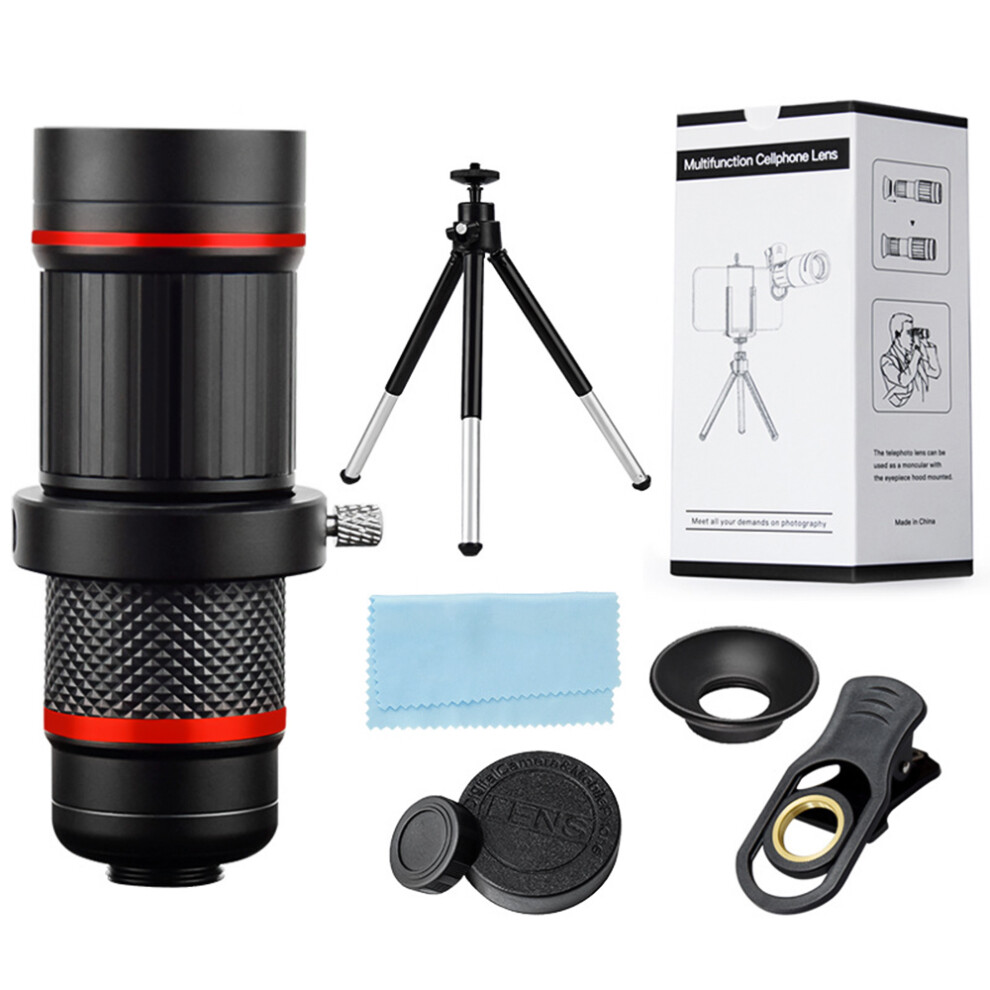 18X Phone Telephoto Lens Kit With Mini Tripod & Cleaning Cloth For Wildlife & Sports Observation 3321331373326