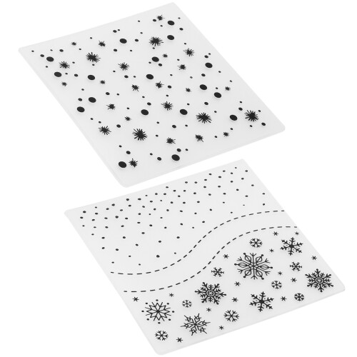 2Pcs Plastic Embossing Folders DIY Card Making 2