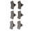 6PCS Brake Pads Low Noise Aging Resistant 12