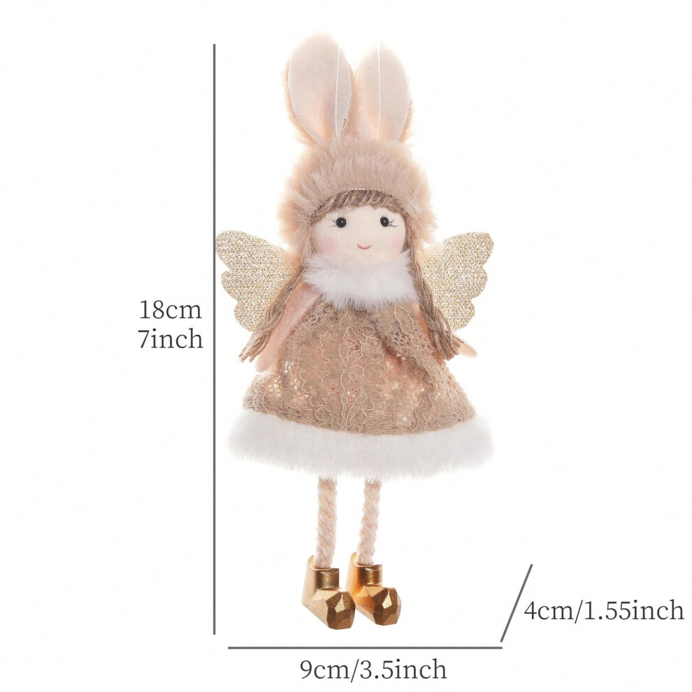 (Y23-021 Champagne) Cute Girl Angel Christmas Pendant Xmas Tree Hanging Ornaments Christmas Decorations For Home Christmas Dolls Kids Gift Navidad-image-OPC-PJ9TTF2-NEW