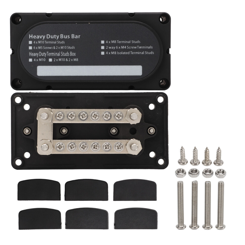 Power Distribution Block 4 Post 100A Dual Busbar 9121376046797