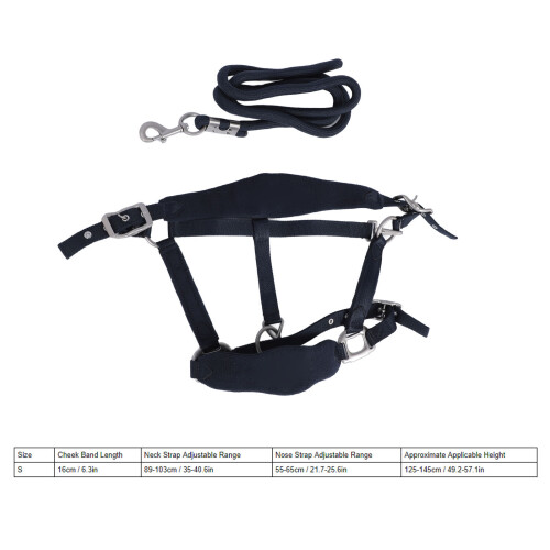 Adjustable Navy Blue Horse Halter Set with 2m Leash for Training 1