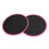 1 paire de sliders ronds double-face de 17,8 cm rose 1