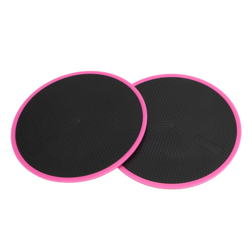 1 paire de sliders ronds double-face de 17,8 cm rose