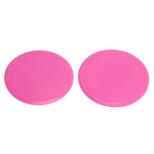 1 paire de sliders ronds double-face de 17,8 cm rose 1