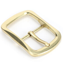 Belt Buckle Brass Retro Removable Single Prong