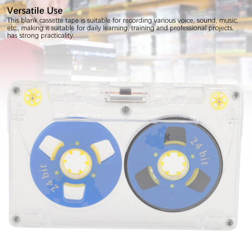 Compact 60-Minute Blank Cassette for Recorders with Durable Transparent Case 2