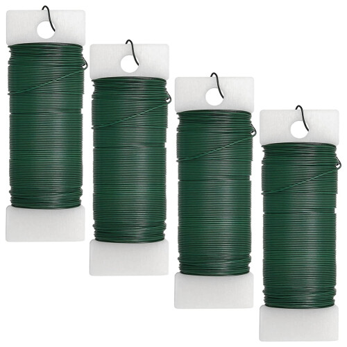 4Pack Floral Wire Flexible Paddle Wire Florist Green Wire
