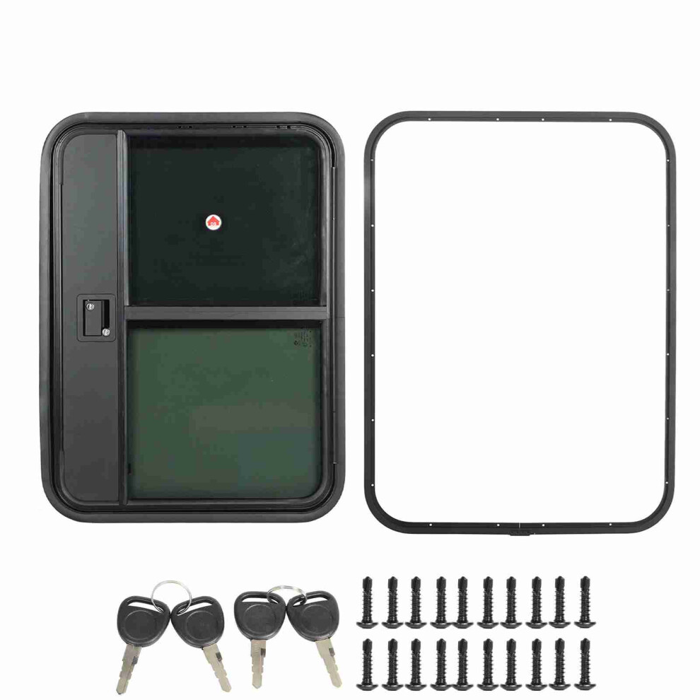 Rv Door Tear Drop Tempered Glass Tinted Sliding 9121376049538