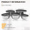 5 Pcs Mixing Bowl,Stainless Steel Stackable Salad Bowl with Airtight 7