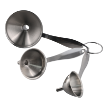 3 in 1 Funnels for Filling Bottles Stainless Steel Kitchen Funnel Set