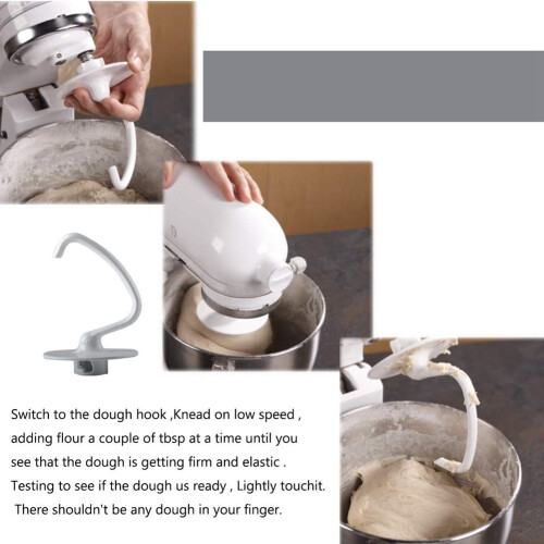 K45DH Dough Hook Replacement Compatible with for 4.5 QT Rocker 2
