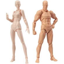 Artists Manikin Jointed Drawing Figures Male+Female Set (Skin Color)