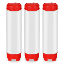16 Oz Inverted Squeeze Bottles, Refillable Tip for Sauces Ketchup