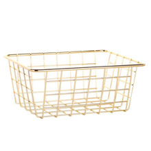 Storage Basket Solid Color Household Iron Basket Storage Box S