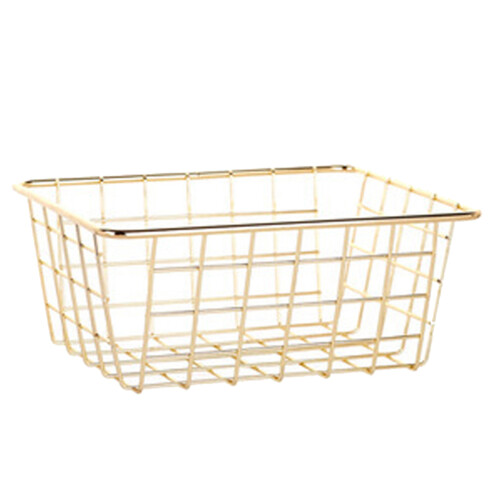 Storage Basket Solid Color Household Iron Basket Storage Box S