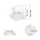 Durable Transparent Emergency Stop Protection Cover with Screws D60‑2 4