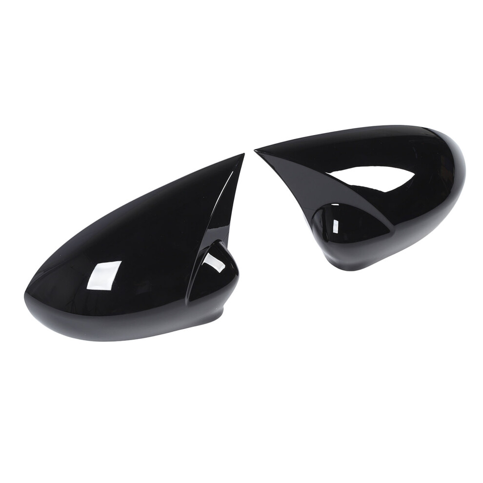 Glossy Side Mirror Cap Cover For Grande Punto Evo 2005-2018 Black 8791331395911