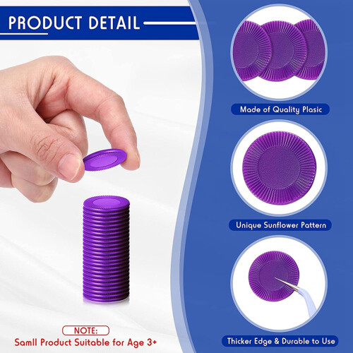 400 Pieces Plastic Poker Chips Game Chips 4 Colors Counter Card, 2 2
