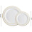 25 Dinner Plates and 25 Salad Plates Disposable Plates for 3