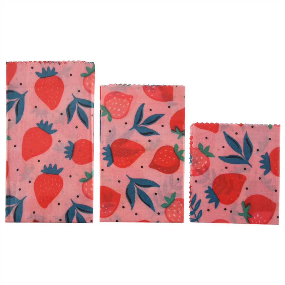 1Set Reusable Beeswax Cloth Wrap Food Fresh Bag Lid Bees Wax Wrap