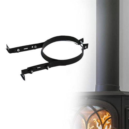 Chimney Pipe Holder Bracket Stainless Steel Adjustable Wall Support 2