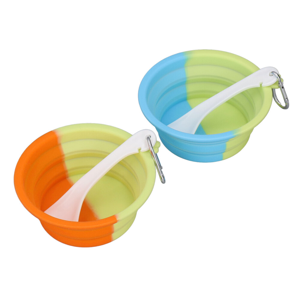 2pcs Silicone Foldable Pet Travel Bowls, 380ml Portable Water/Dog Cat Dish-image-OPC-PJ9V82C-NEW