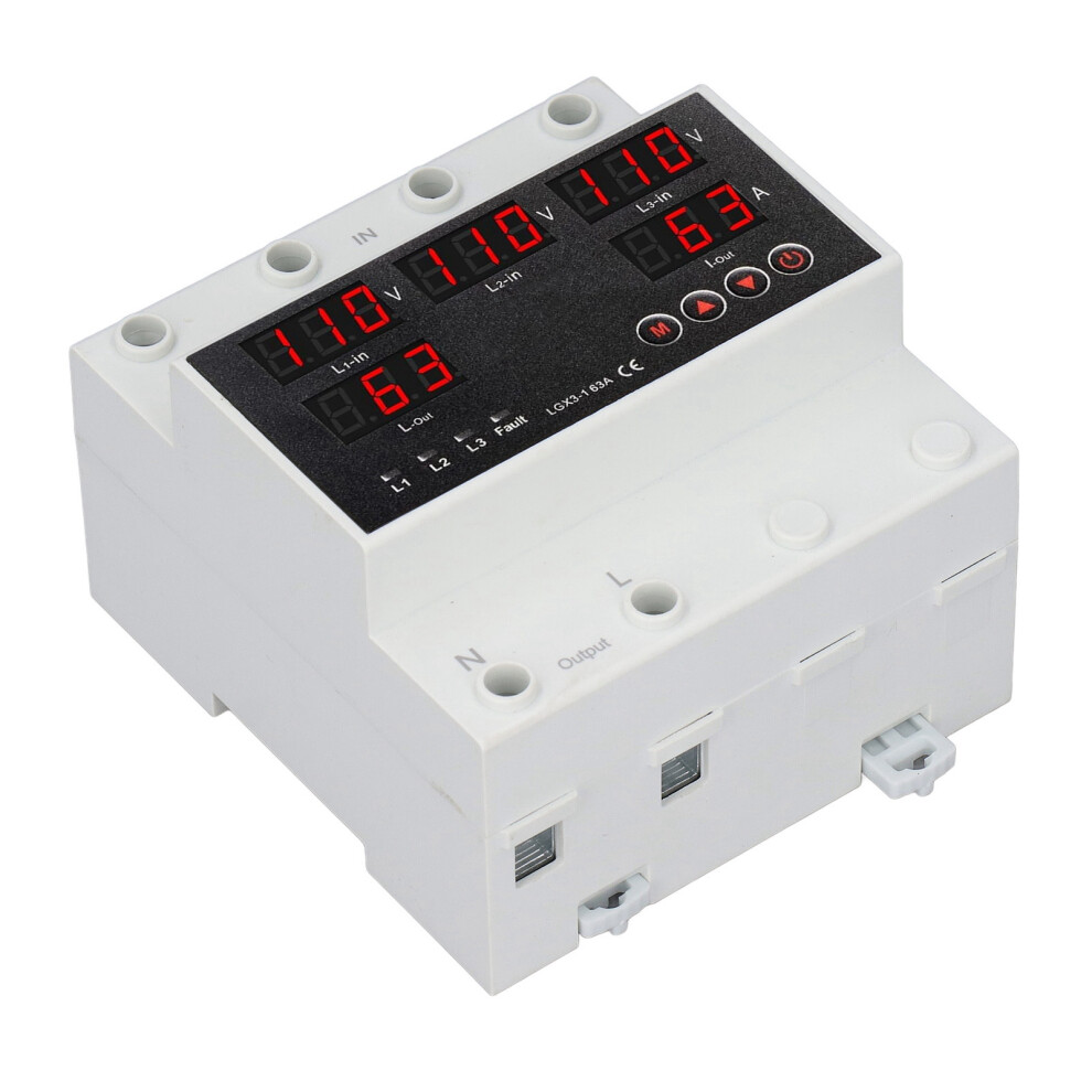 63A Home Generator Transfer Switch 3P4w Led Display & Voltage Protector 7901331400879