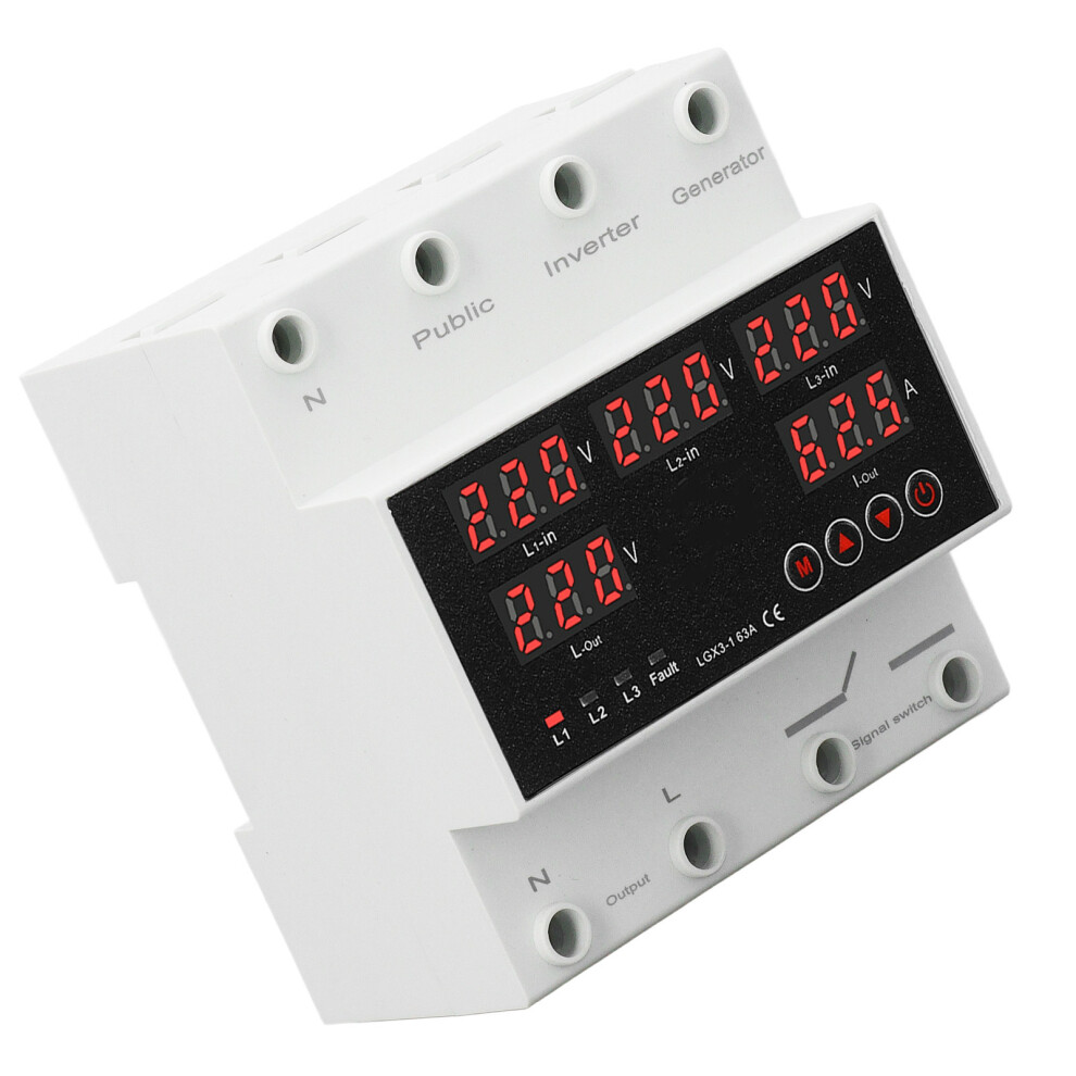 Automatic 3 Phase 63A Transfer Switch With Voltage Protector 9451331400891