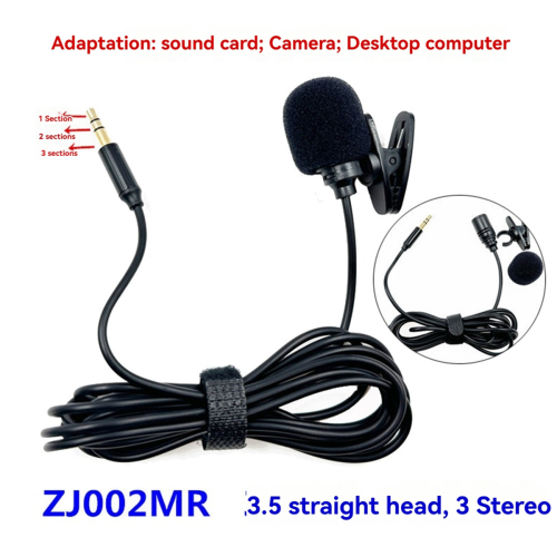 Mini Wired Mic for Sound Card Camera PC Desktop Computer 3 Meter 1