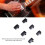 6 Stück Split Typ Sperrnut für kopflose Gitarre schwarz 5
