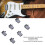 6 Stück Split Typ Sperrnut für kopflose Gitarre schwarz 6