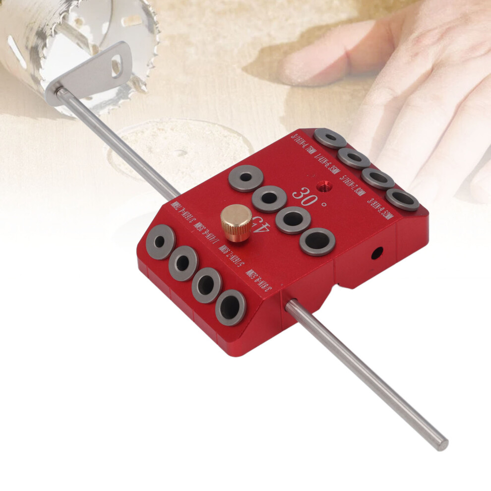 Aluminum Drill Hole Guide Jig 30 45 90, 3/16Â-3/8Â Sizes 8471331401989