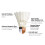 12 Pack Outdoor Feather Badminton Shuttlecocks 8.7x6.6cm White 1