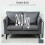 Homcom (Grey) HOMCOM Small Sofa, Loveseat Sofa for Bedroom, Home Office 8