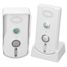 Sonnette sans fil 2-voies 1 800 mAh blanc 116  56  18 mm