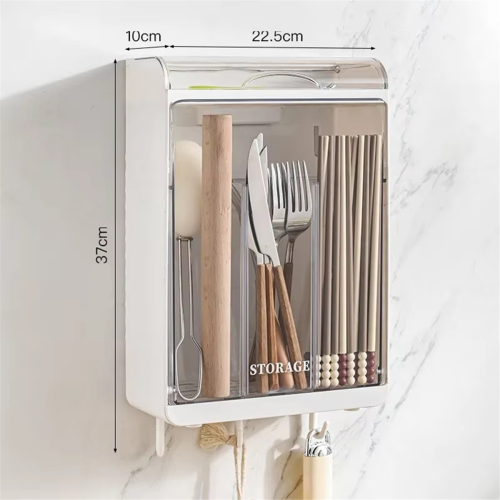 Large Capacity Draining Tableware Storage Container Organizer A 2