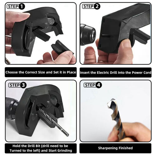 Multi-Functional Drill Bit Sharpener Tool with 6 Pcs Grinding Wheels 2