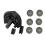 Multi-Functional Drill Bit Sharpener Tool with 6 Pcs Grinding Wheels 1