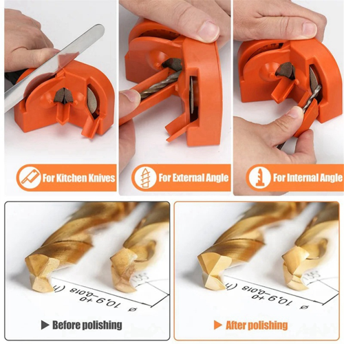 Multi-Functional Drill Bit Sharpener Tool with Grinding Wheels 1