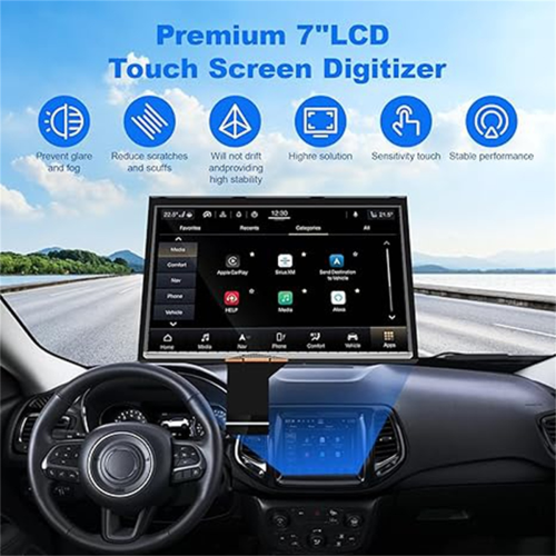7 Inch Car Navigation Display LCD Screen W/Touch Screen for 2